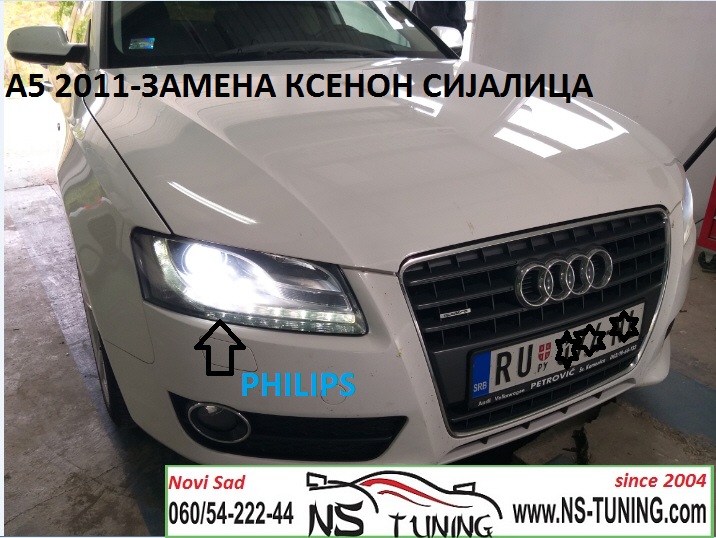 audi a5 2012 xenon farovi d3s sijalica zamena balast mitsubishi  ugradnja auto servis novi sad tuning